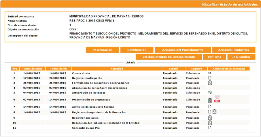 continuamos con el registro de la etapas del proceso de selección