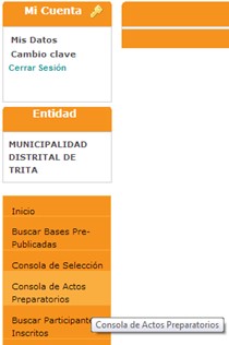 Ingresar a Consola de Actos Preparatorios