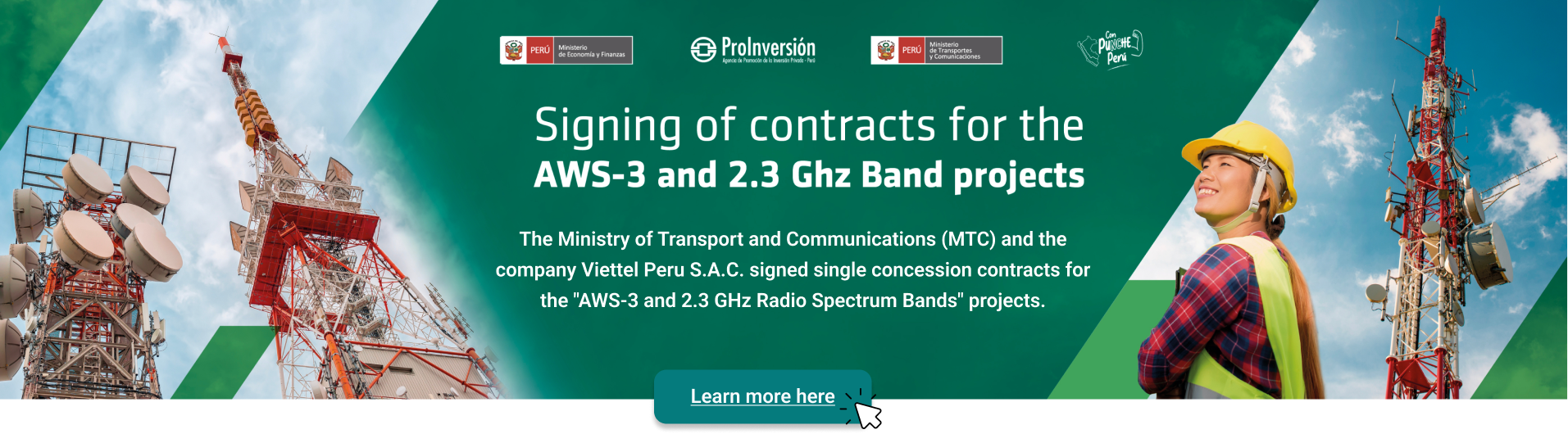 Firma de Contratos de los Proyectos Bandas AWS-3 y 2.3 Ghz